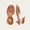 Amfi kitten sandały, karmelowy